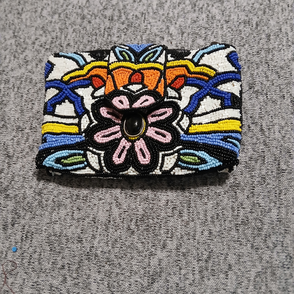 Mary FRANCES Colorful Beaded Clutch